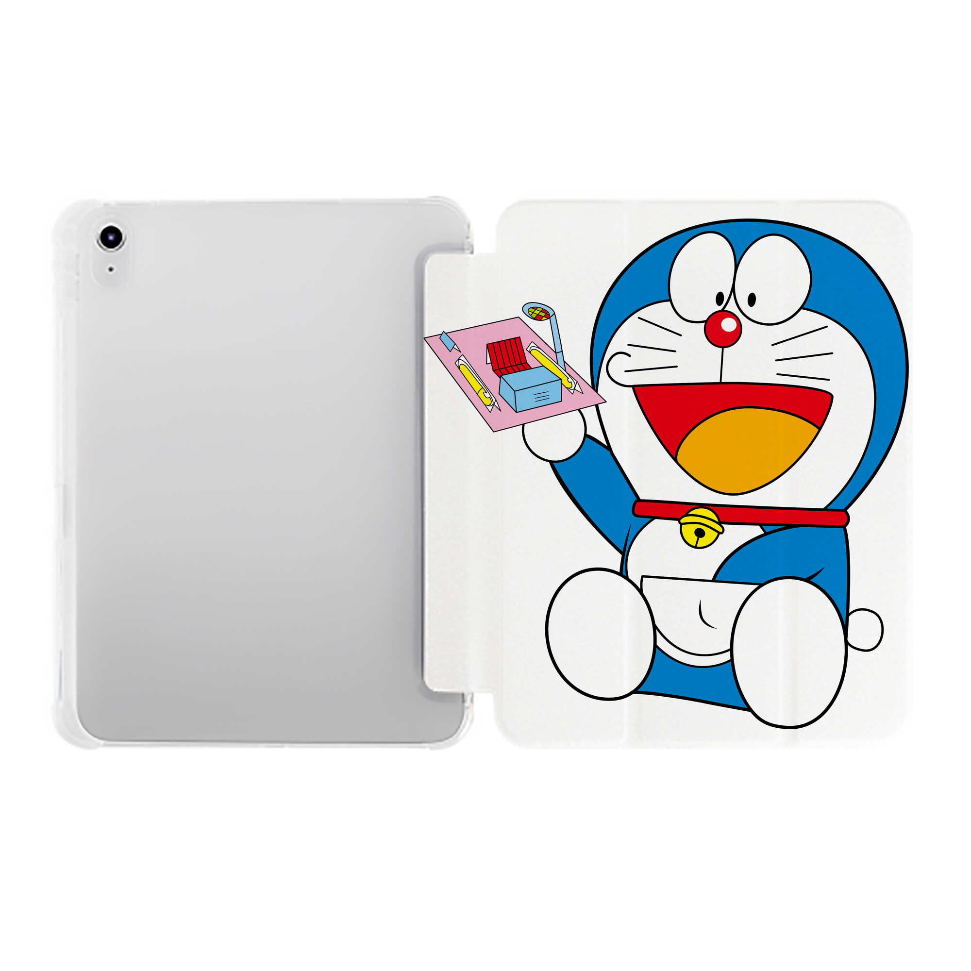 （画像用） ドラえもん Doraemon IPad ケース ペン収納付き 三つ折りスタンド PUレザー×シリコン 対応機種9.5/10.5/10.9インチ